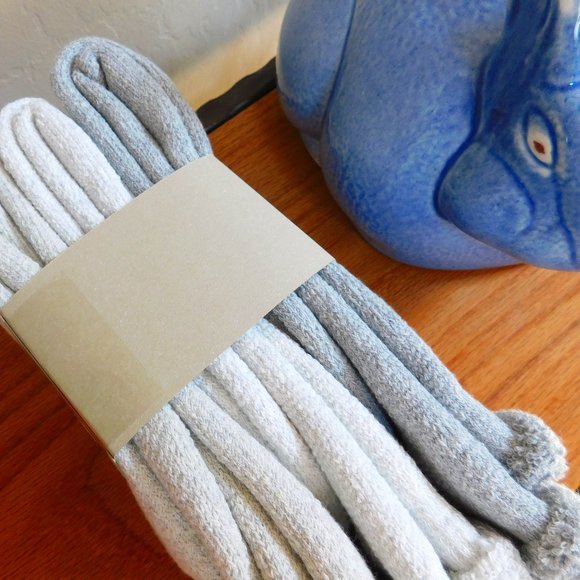 Yeezy Accessories - NEW Yeezy Supply Season 7 color Two gray cotton Bouclette 3 pack crew socks L/XL